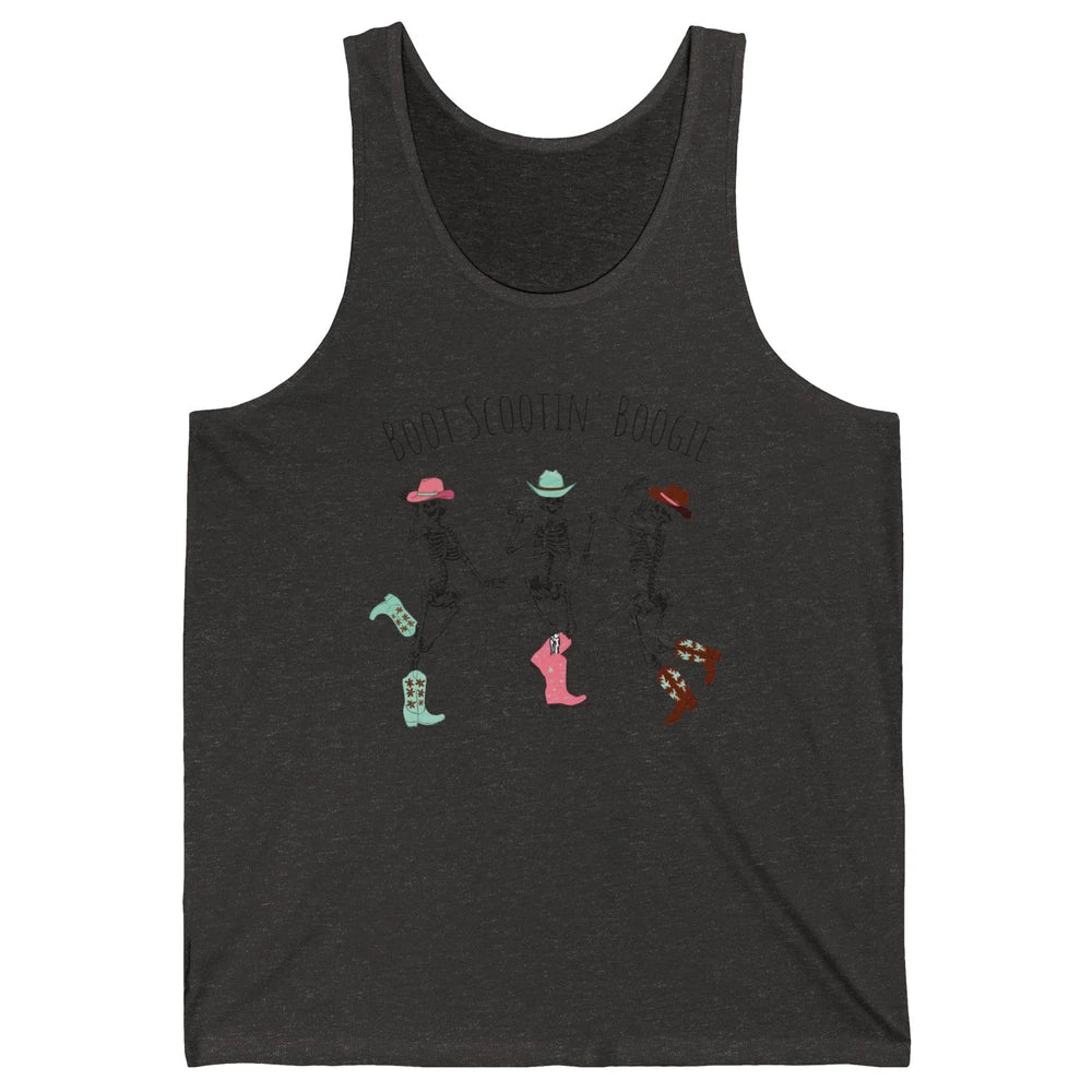 Cowboy Skeleton Dance Boot Scooting Boogie Western Halloween Unisex Jersey Tank
