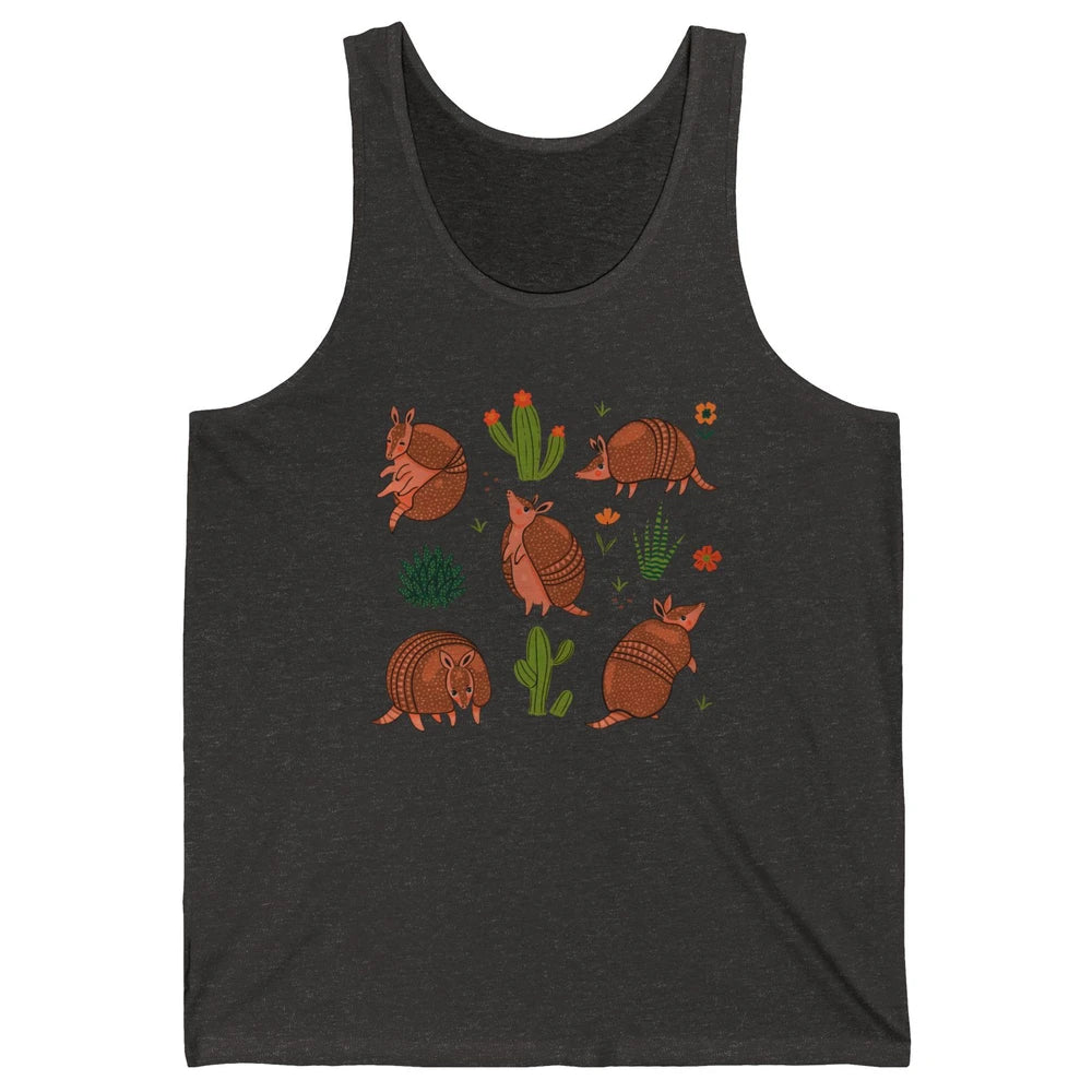 Retro Desert Armadillo Just An Armadillo Girl Western Animal Unisex Jersey Tank