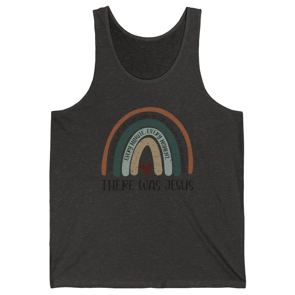 Retro Rainbow In Every Minute There Was Jesus Christian Gift Unisex Jersey Tank