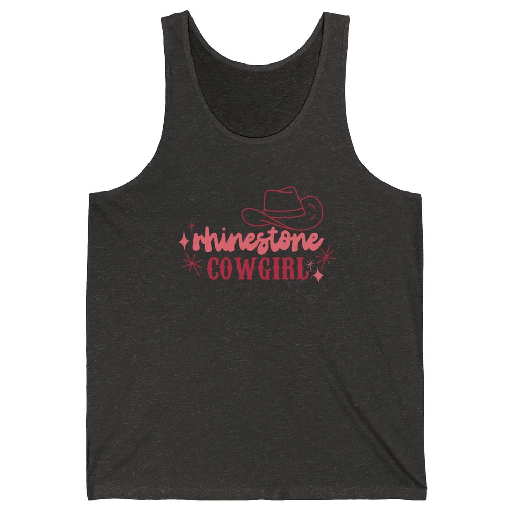 Retro Rhinestone Cowgirl Hippie Western Country Cowgirls Unisex Jersey Tank