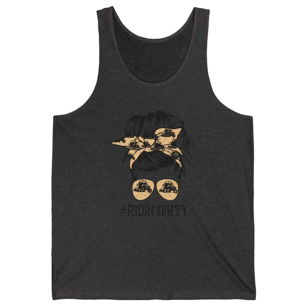 Messy Bun Sunglasses UTV Bandana SXS Life Mud Riding Girl Unisex Jersey Tank