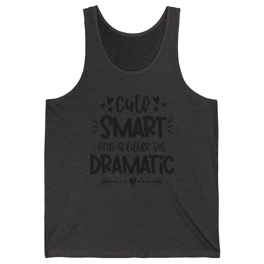 Retro Groovy Cute Smart & A Little Bit Dramatic Drama Queen Unisex Jersey Tank