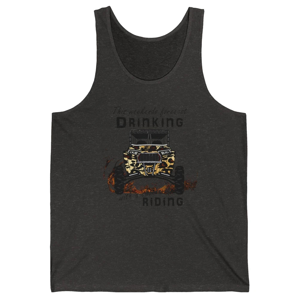 Leopard UTV Weekend Forecast Drinking Mud Riding SXS Life Unisex Jersey Tank