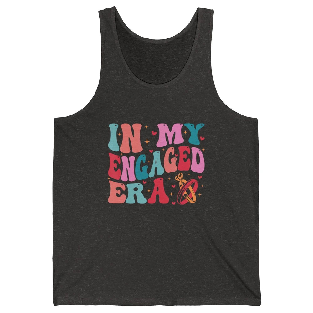 In My Engaged Era Boho Groovy Bridal Shower Party Wedding Unisex Jersey Tank