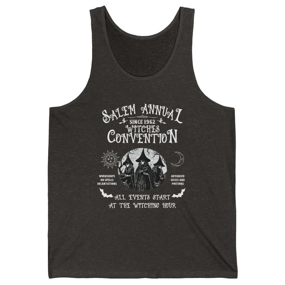 Retro Salem Annual Witches Convention Halloween Witch Magic Unisex Jersey Tank