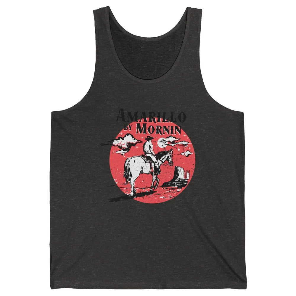 Retro Country Music Amarillo By Morning Western Cowboy Gift Unisex Jersey Tank