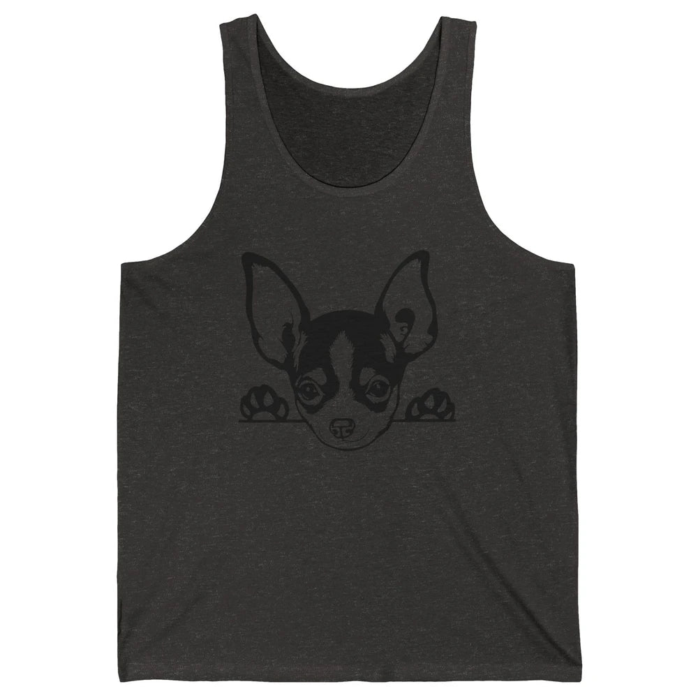 Chihuahua Owner Gift Chihuahua Dog Mom Chihuahua Black White Unisex Jersey Tank