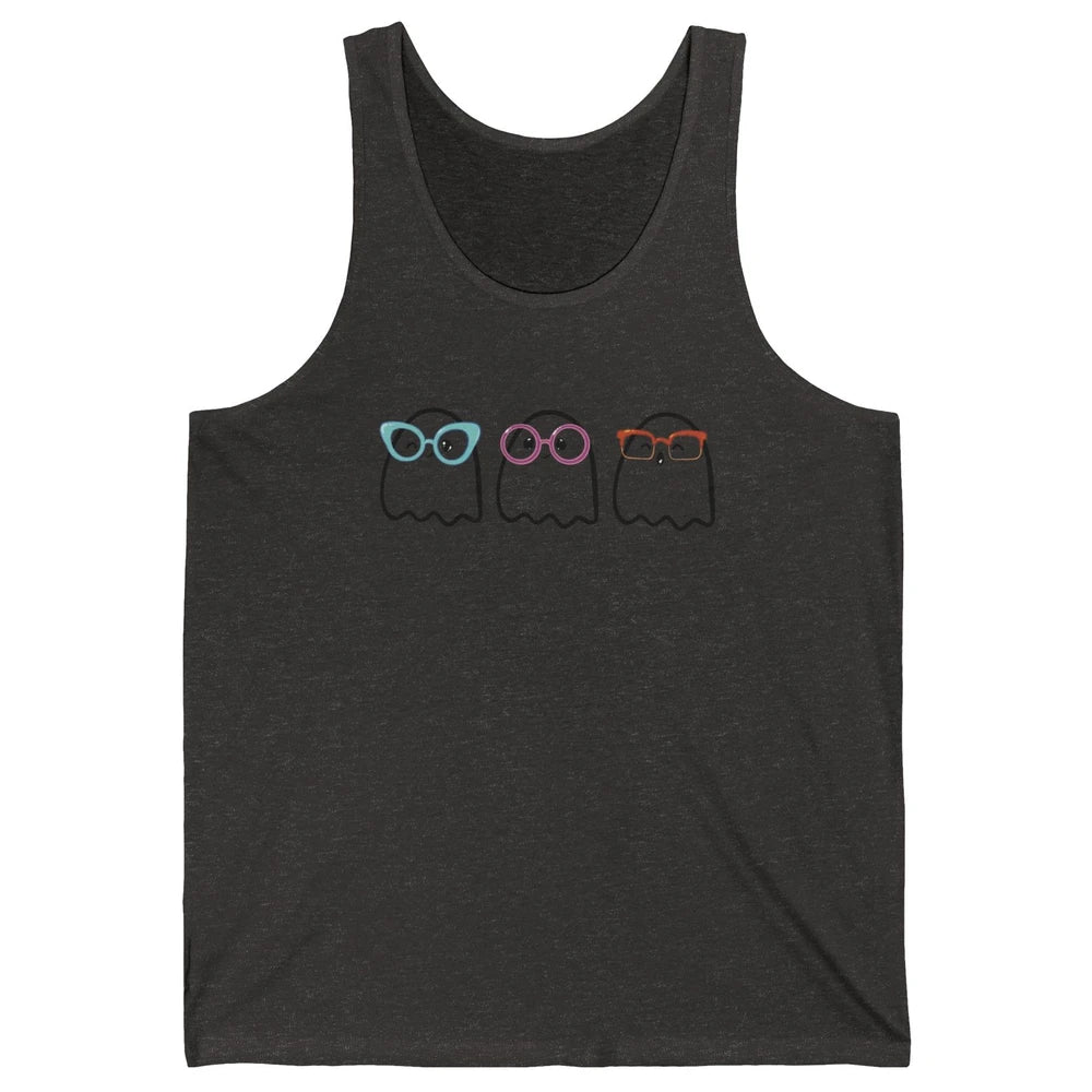 Cute Little Ghosts Glasses Optometrist Halloween Optician Unisex Jersey Tank