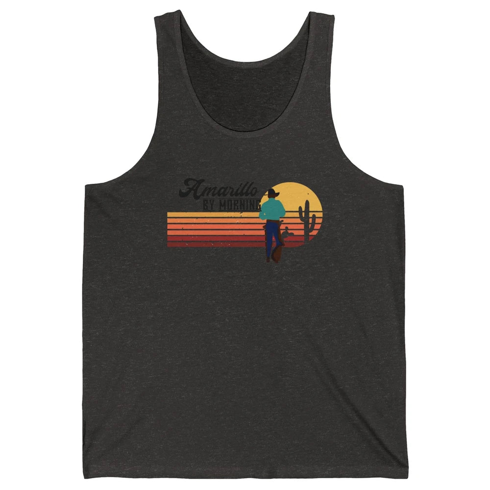 Vintage Cowboy Amarillo By Morning Cactus Western Country Unisex Jersey Tank