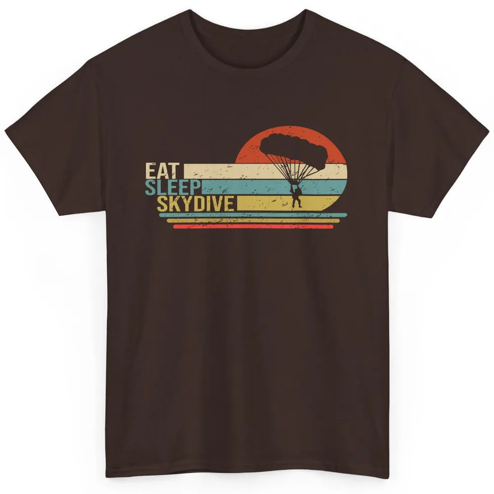Vintage Skydiving Eat Sleep Skydive Parachute Skydiver Gift Classic Unisex T-Shirt