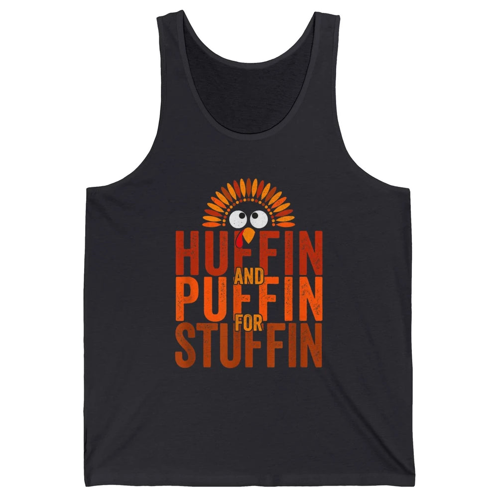 Thanksgiving Run Turkey Trot Huffin And Puffin Chicken Fall Unisex Jersey Tank