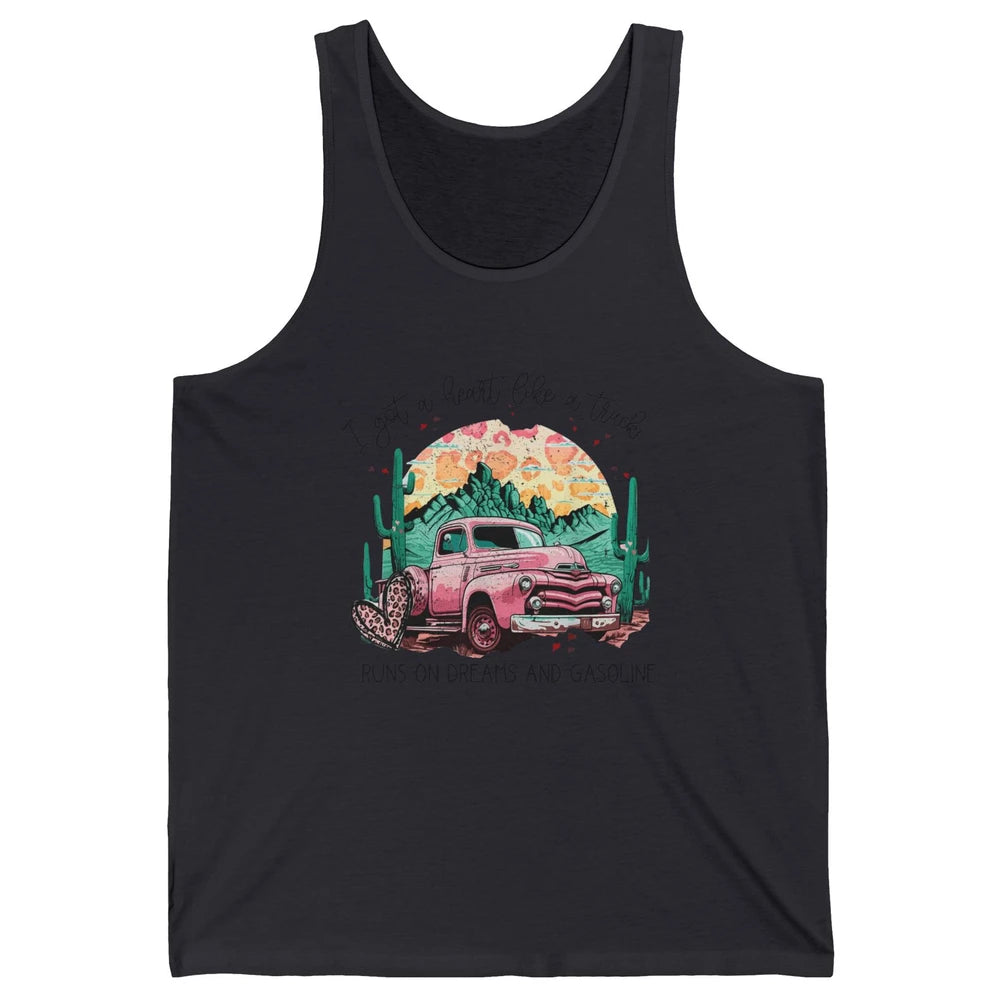Retro Desert Truck Got A Heart Like A Truck Western Country Unisex Jersey Tank