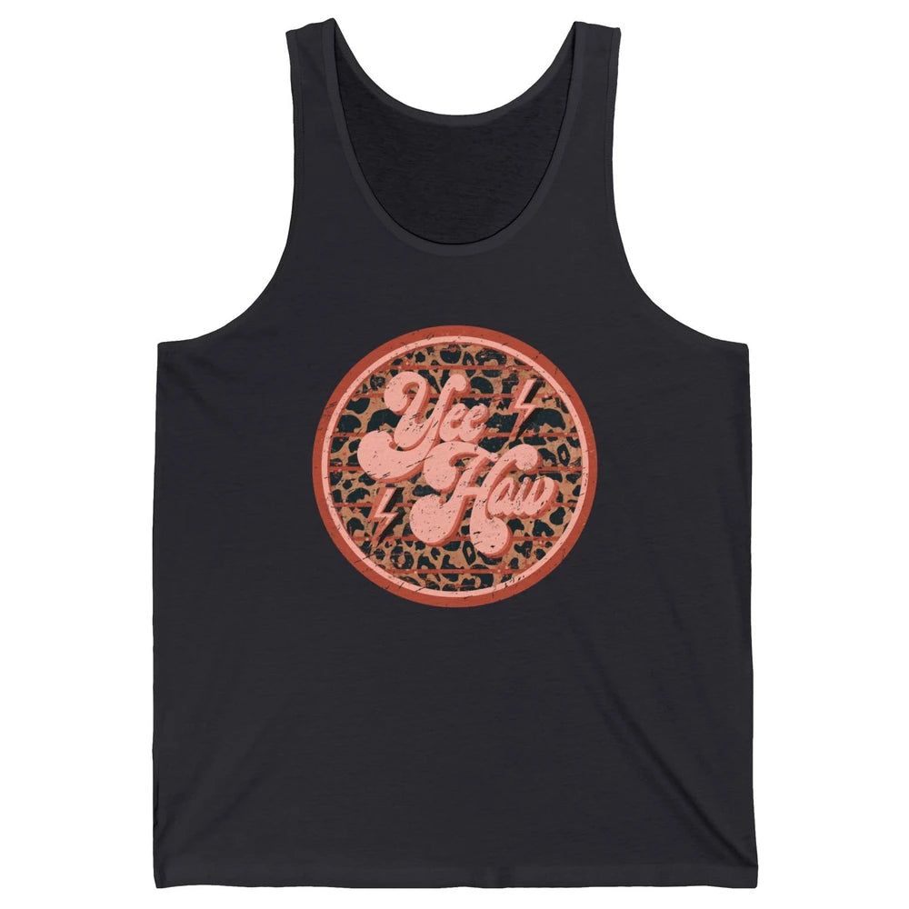 Retro Cowboy Yeehaw Leopard Western Country Cowgirls Horse Unisex Jersey Tank