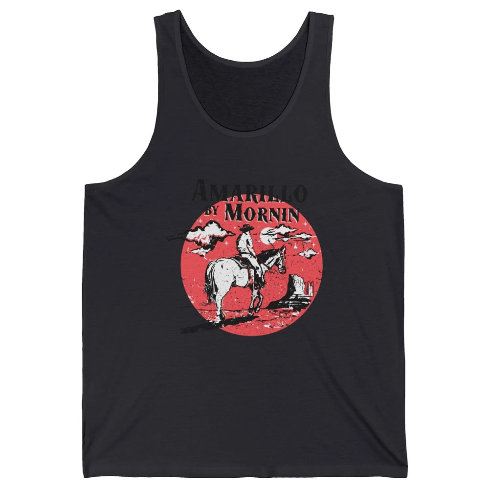 Retro Country Music Amarillo By Morning Western Cowboy Gift Unisex Jersey Tank