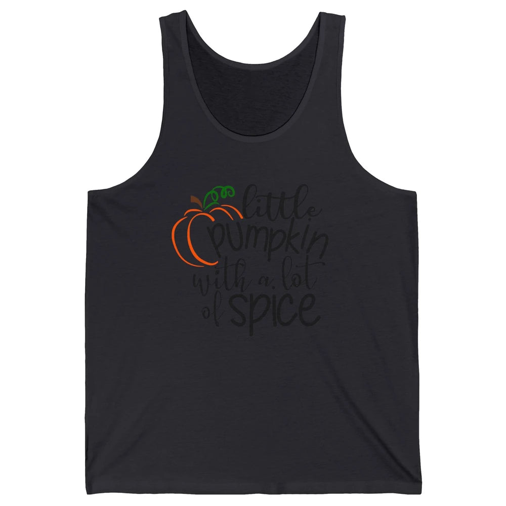 Little Pumpkin With Lots Of Spice Kids Thanksgiving Autumn Unisex Jersey Tank