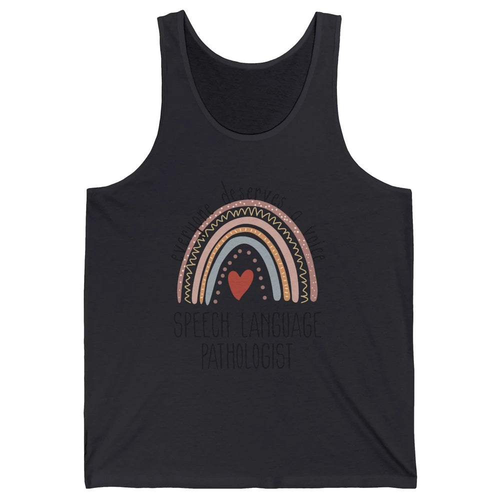 Speech Language Pathologist Everyone Deserves A Voice SLP Unisex Jersey Tank