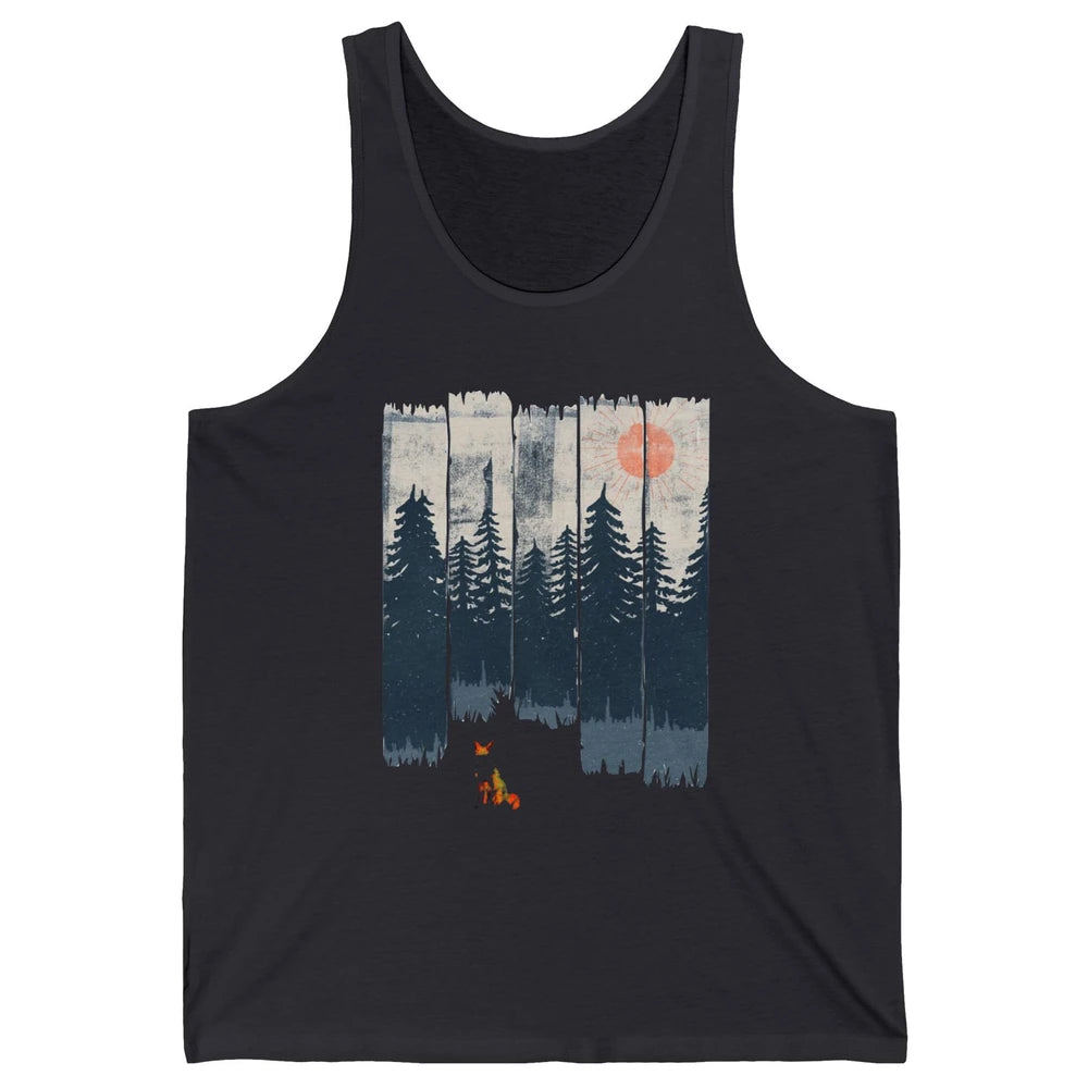 A Fox In The Wild Nature Sunset Wildlife In The Wilderness Unisex Jersey Tank