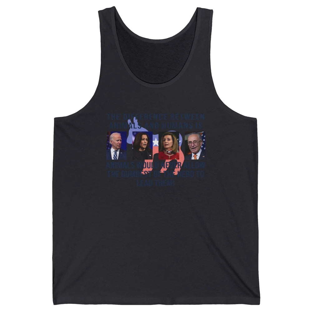 Funny Anti Biden Never Allow The Dumbest To Lead Democrats Unisex Jersey Tank