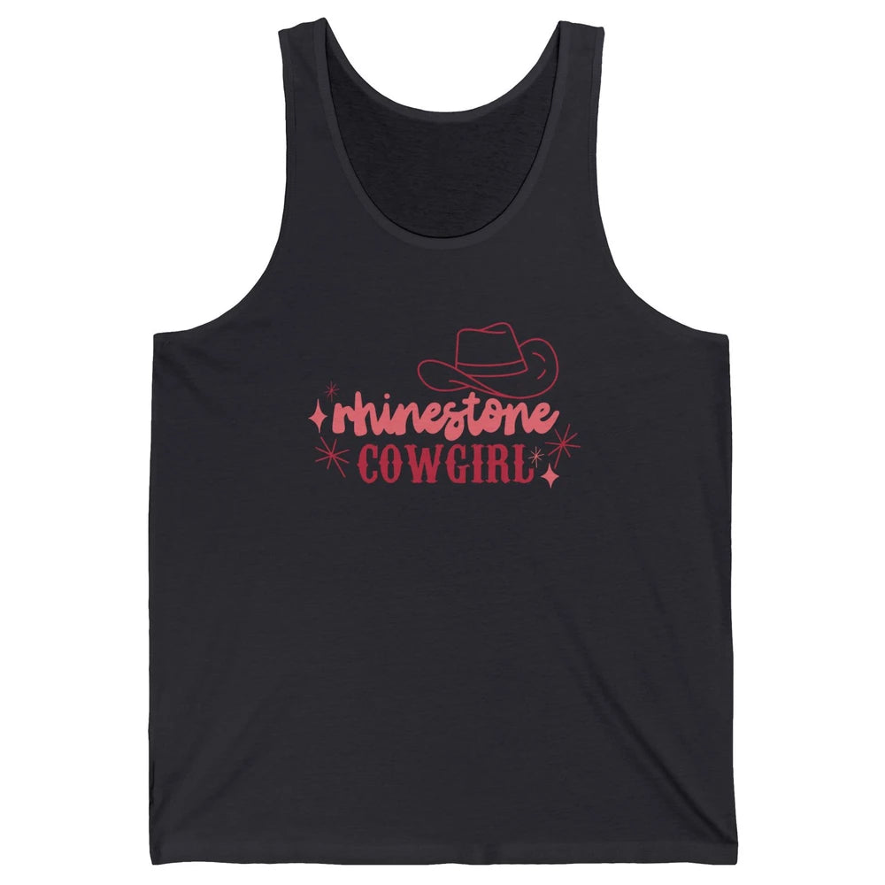 Retro Rhinestone Cowgirl Hippie Western Country Cowgirls Unisex Jersey Tank