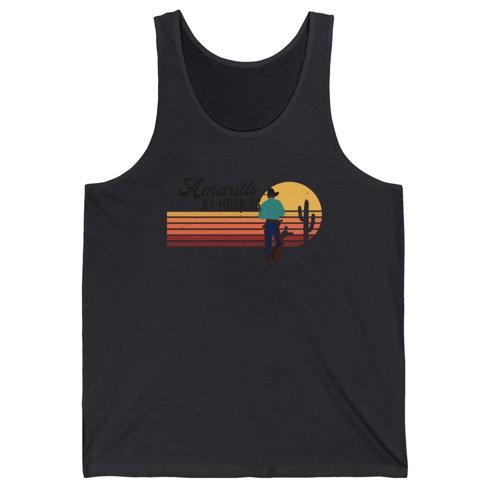 Vintage Cowboy Amarillo By Morning Cactus Western Country Unisex Jersey Tank