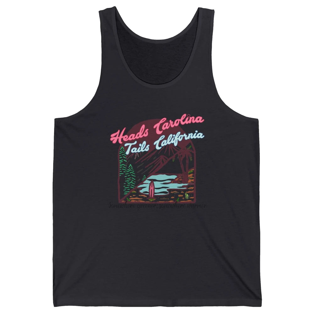 Heads Carolina Tail California Western Summer Beach Paradise Unisex Jersey Tank