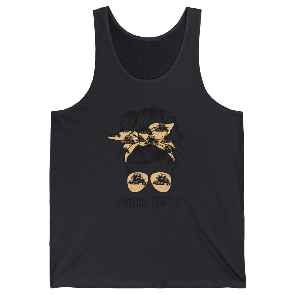 Messy Bun Sunglasses UTV Bandana SXS Life Mud Riding Girl Unisex Jersey Tank