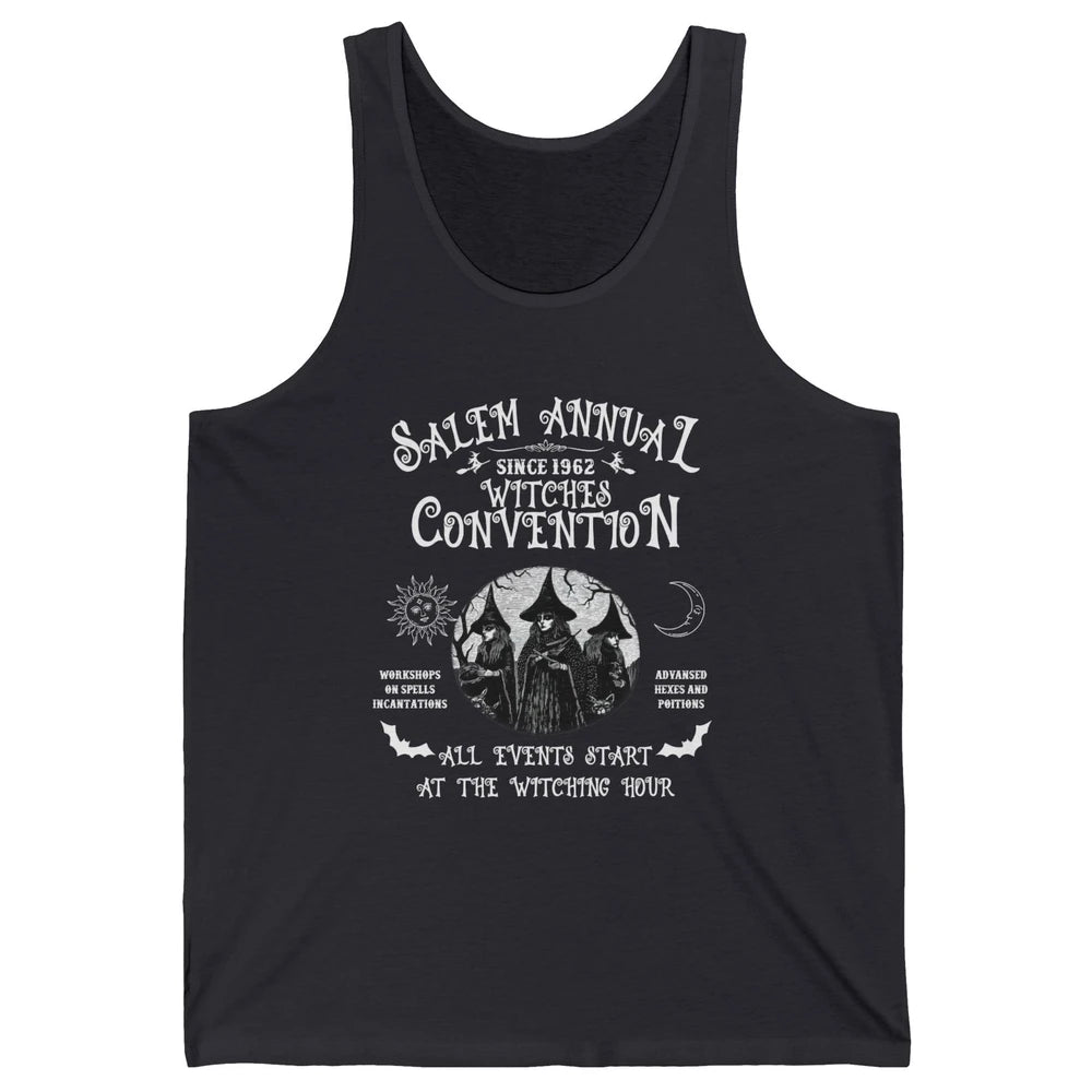 Retro Salem Annual Witches Convention Halloween Witch Magic Unisex Jersey Tank