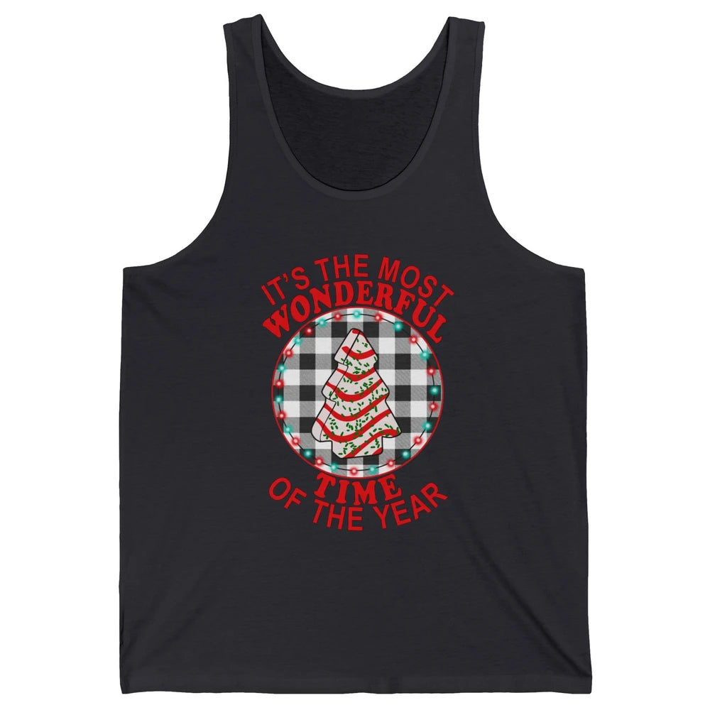 Funny Christmas Tree Cakes Most Wonderful Time Bakers Baking Unisex Jersey Tank
