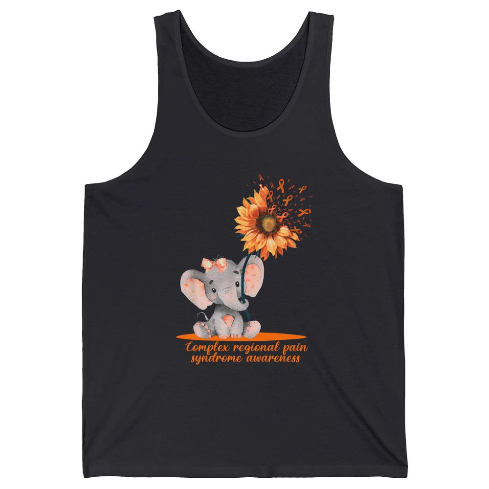 Complex Regional Pain Syndrome Sunflower Baby Elephant CRPS Unisex Jersey Tank