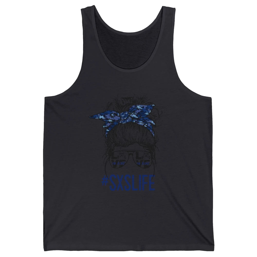 Messy Bun Hair SXS Life Side By Side Riders Girl Riding Gift Unisex Jersey Tank