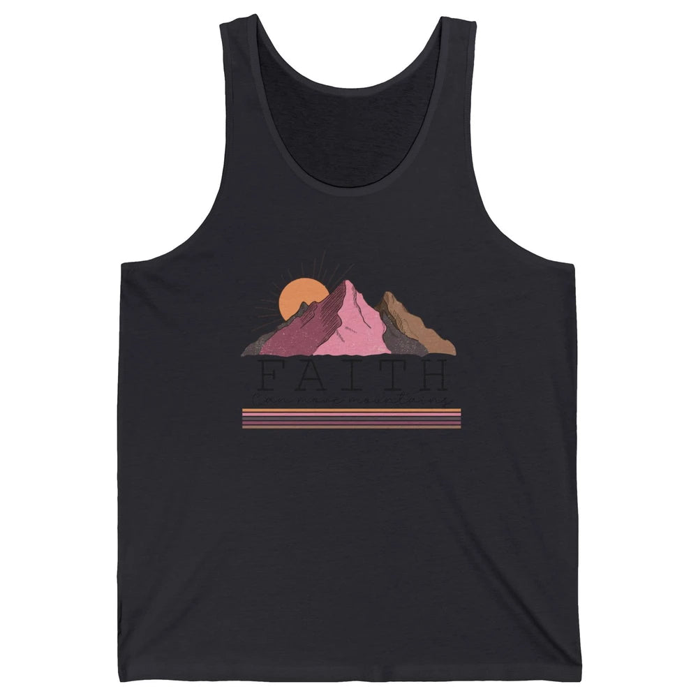 Faith Can Move Mountains Retro Christian Bible Verse Jesus Unisex Jersey Tank