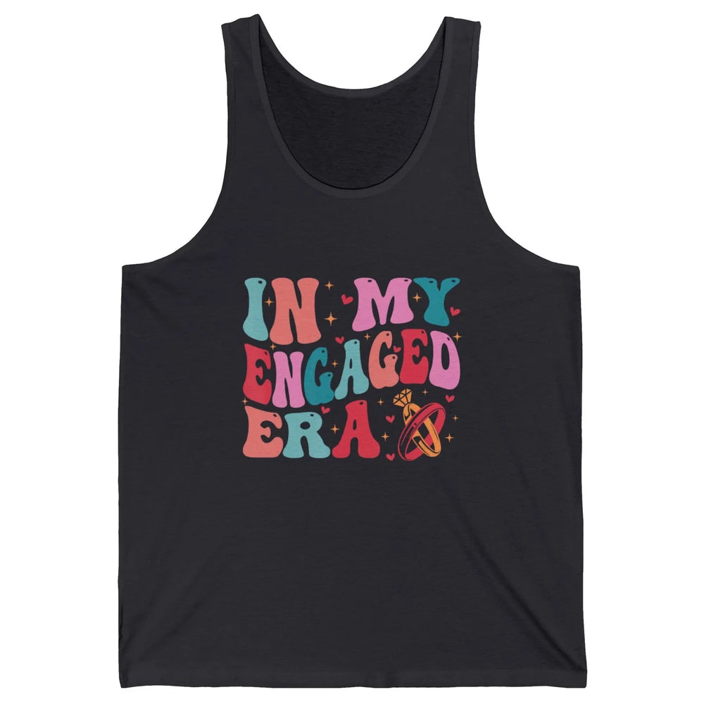 In My Engaged Era Boho Groovy Bridal Shower Party Wedding Unisex Jersey Tank