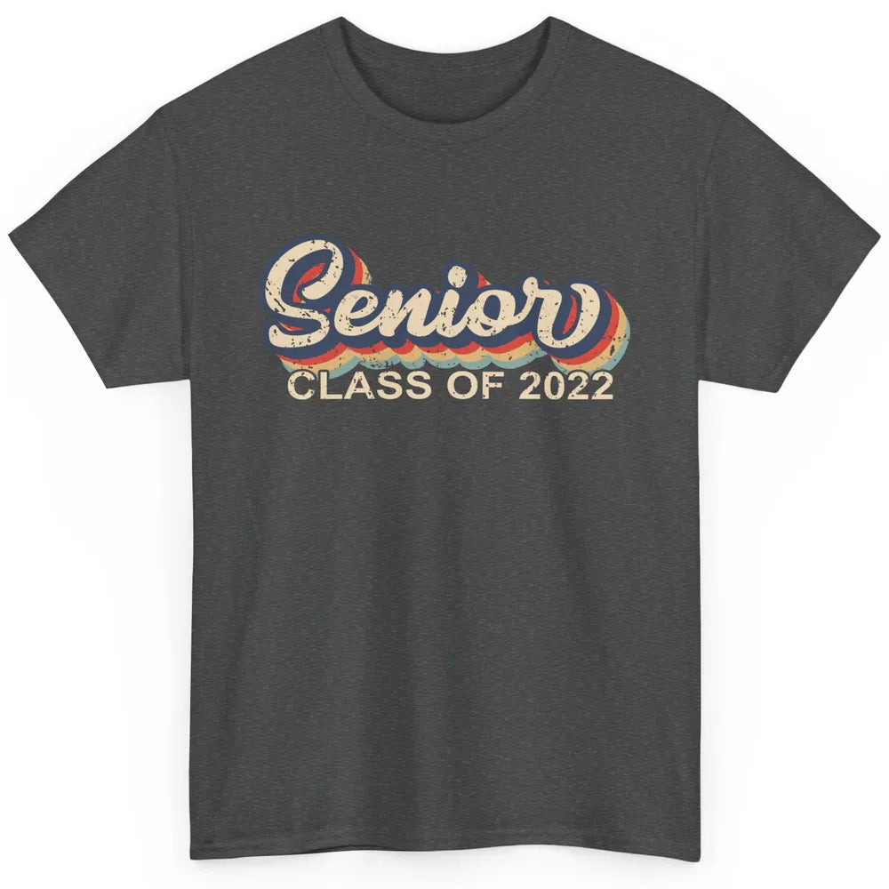 Vintage Retro Senior 2022 Graduation Class Of 2021 Men Women Classic Unisex T-Shirt