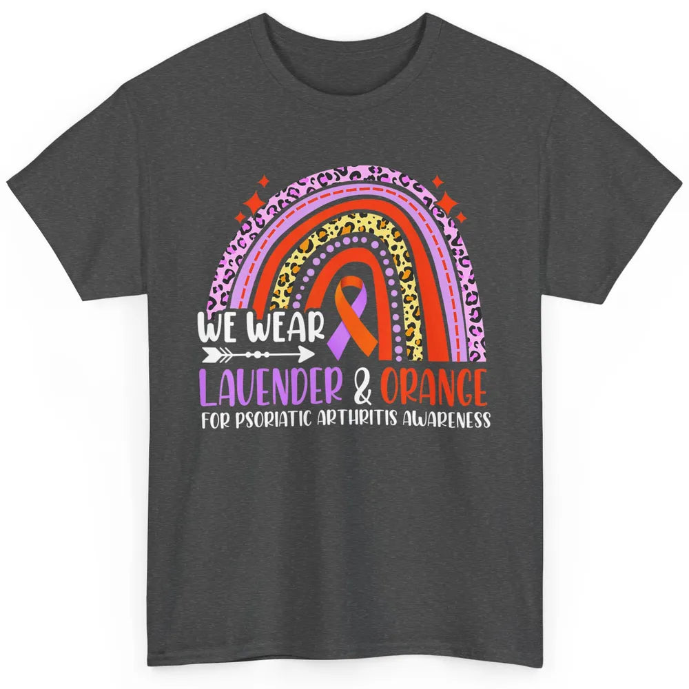 Wear Lavender Orange Rainbow Psoriatic Arthritis Month PsA Classic Unisex T-Shirt