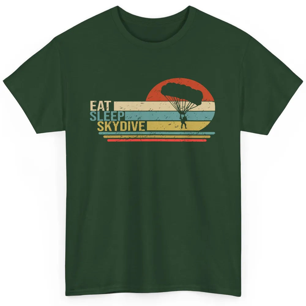 Vintage Skydiving Eat Sleep Skydive Parachute Skydiver Gift Classic Unisex T-Shirt