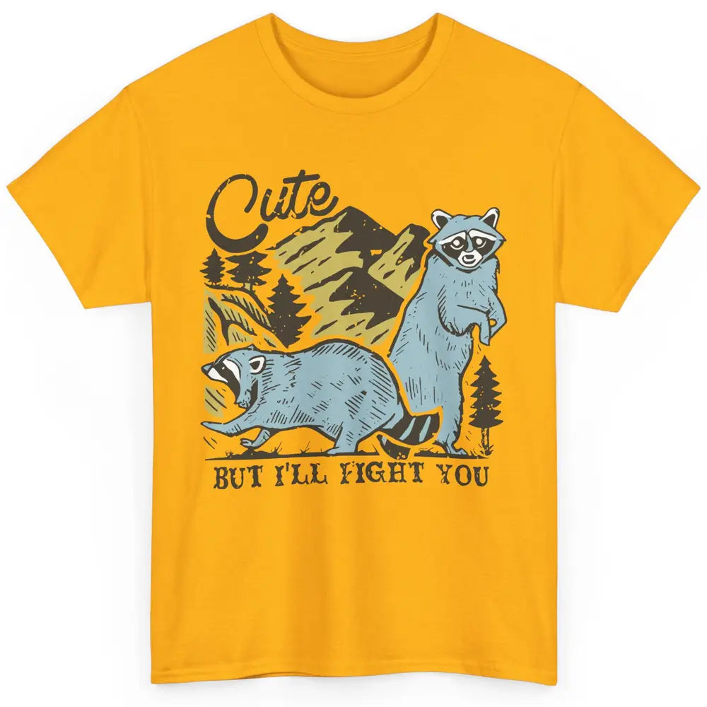 Retro Raccoon Cute But I'll Fight You Anarchy Trash Raccoon Classic Unisex T-Shirt
