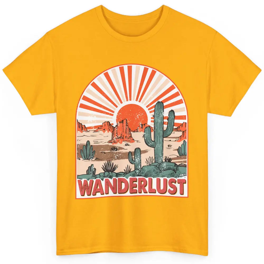 Vintage Desert Sunset Wanderlust Get Lost In Nature Outdoor Classic Unisex T-Shirt