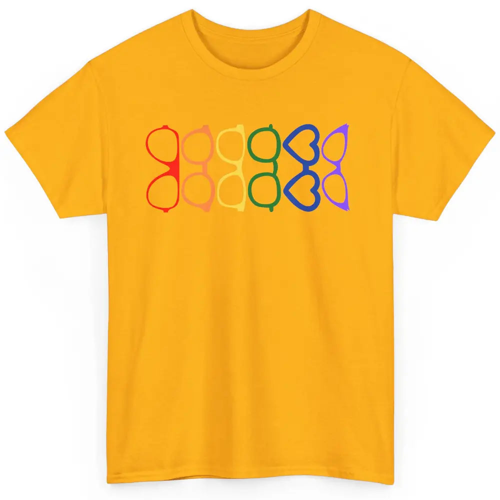 Rainbow Eyeglasses Pride Optometrist Optician Glasses Gift Classic Unisex T-Shirt