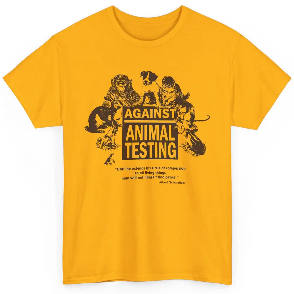 Against Animal Testing Farm Pet Liberation Right Vegan Retro Classic Unisex T-Shirt