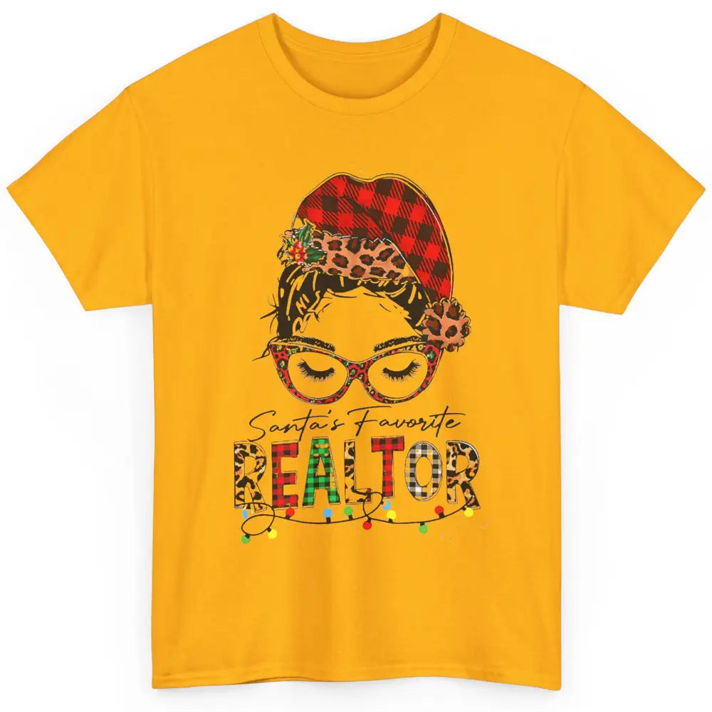 Merry Christmas Xmas Santa Messy Hair Realtor Real Estate Classic Unisex T-Shirt