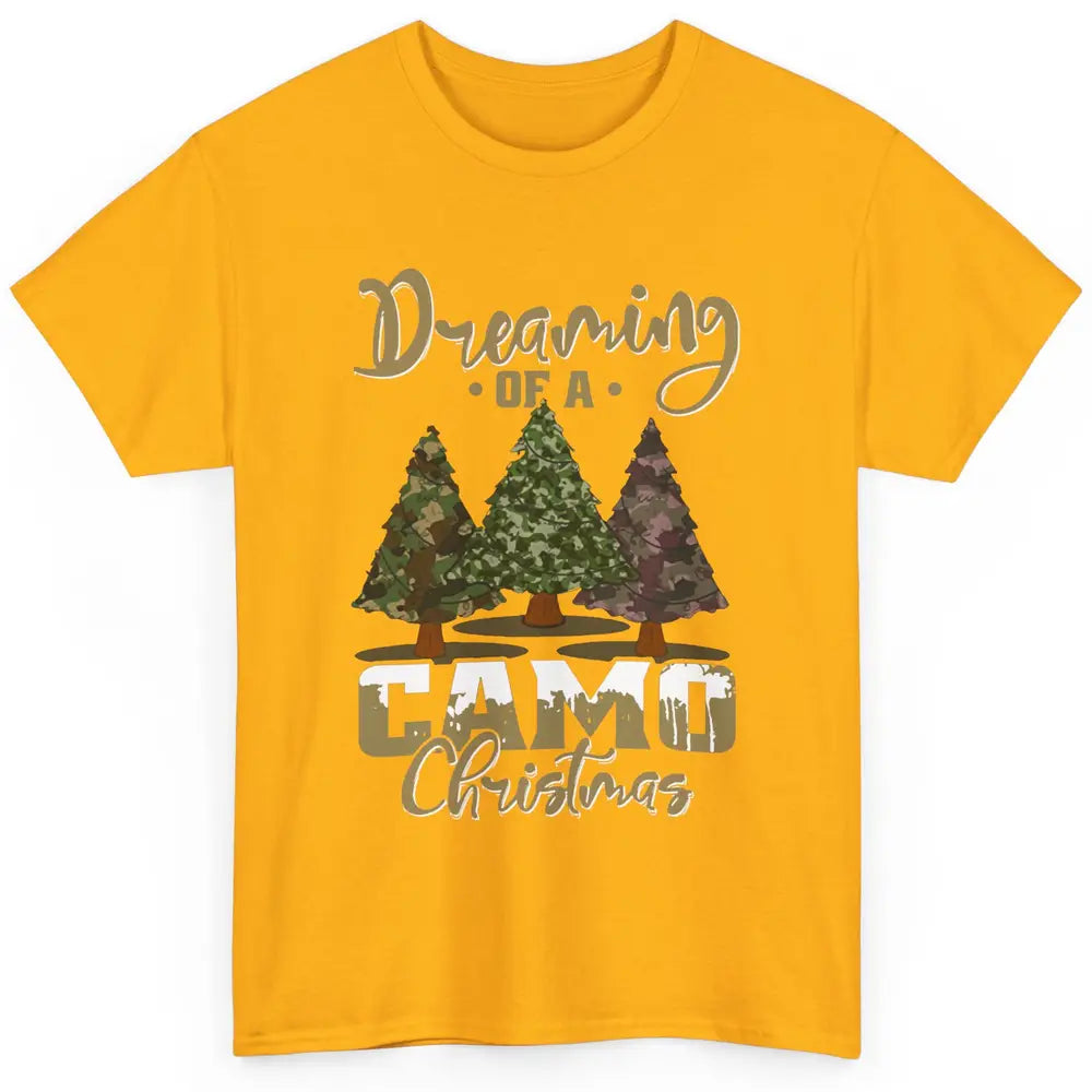 Christmas Tree Dreaming Of A Camo Christmas Veteran Gift Classic Unisex T-Shirt