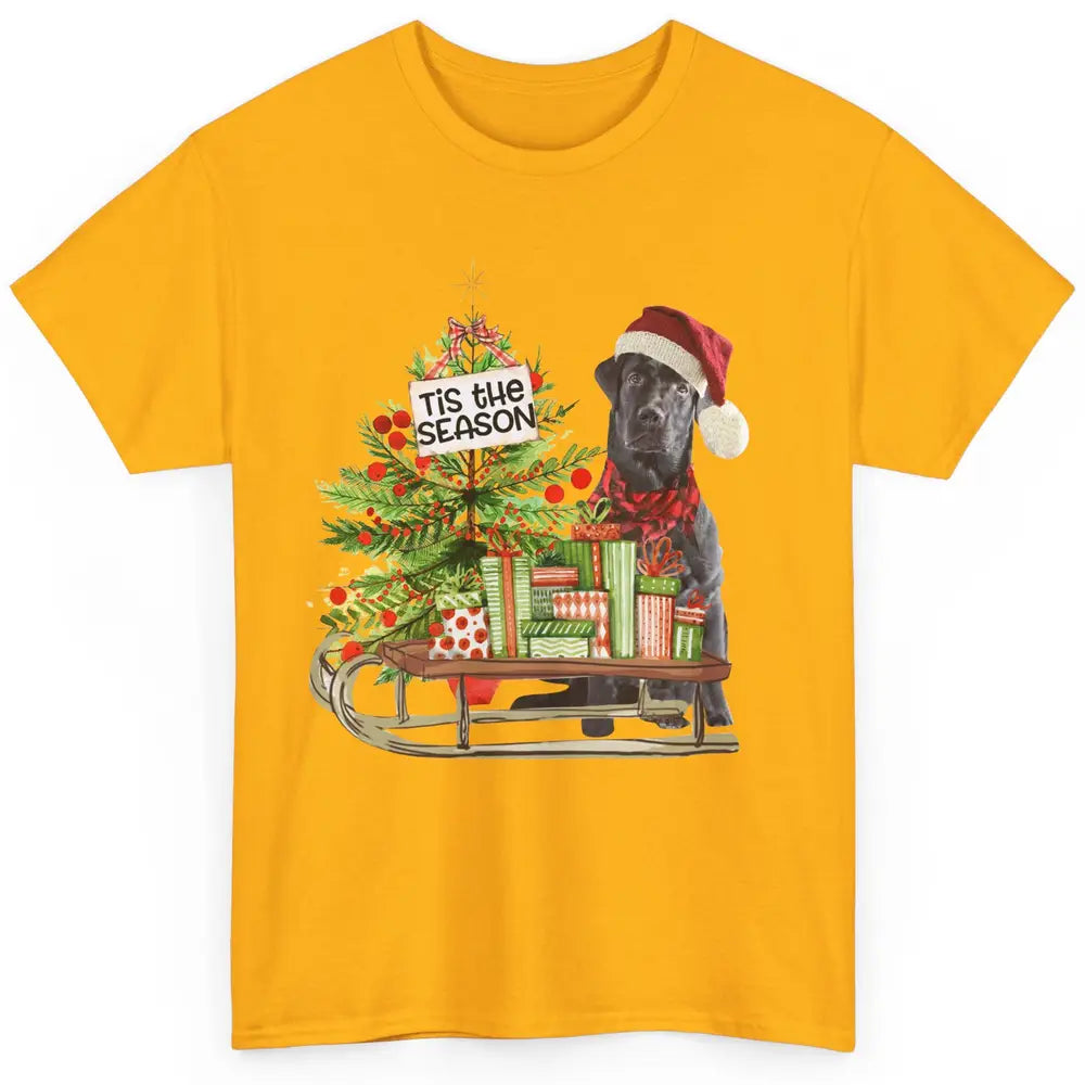 Black Labrador Christmas Tree Tis The Season Black Lab Mom Classic Unisex T-Shirt