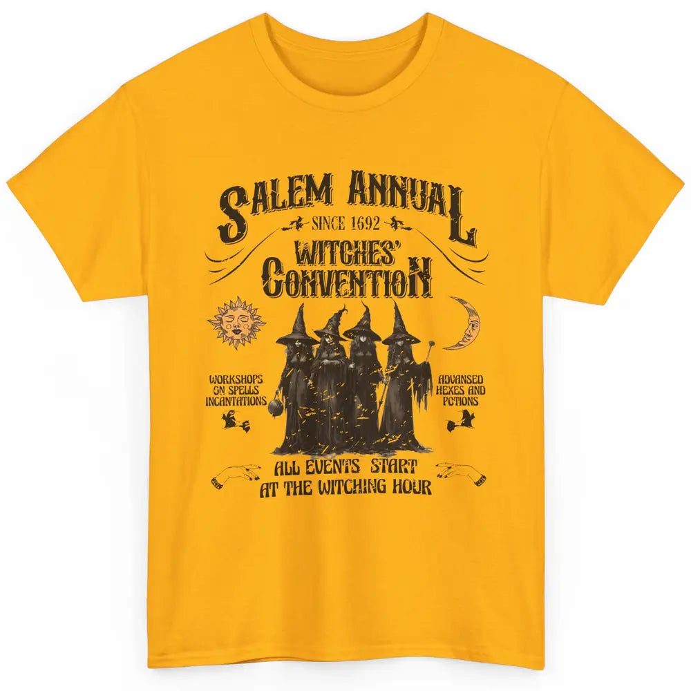 Retro Salem Annual Witches Convention Halloween Witch Magic Classic Unisex T-Shirt