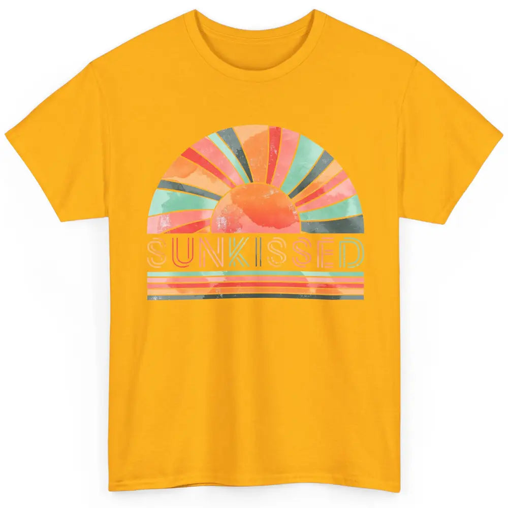Retro Rainbow Sunkissed Summer Beach Life Vintage Boho Classic Unisex T-Shirt