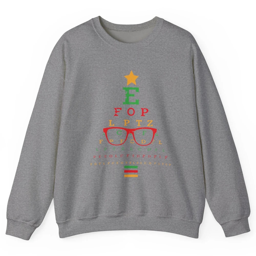 Optometrist Christmas Tree Optometry Symbols Optician Gift Unisex Crewneck Sweatshirt