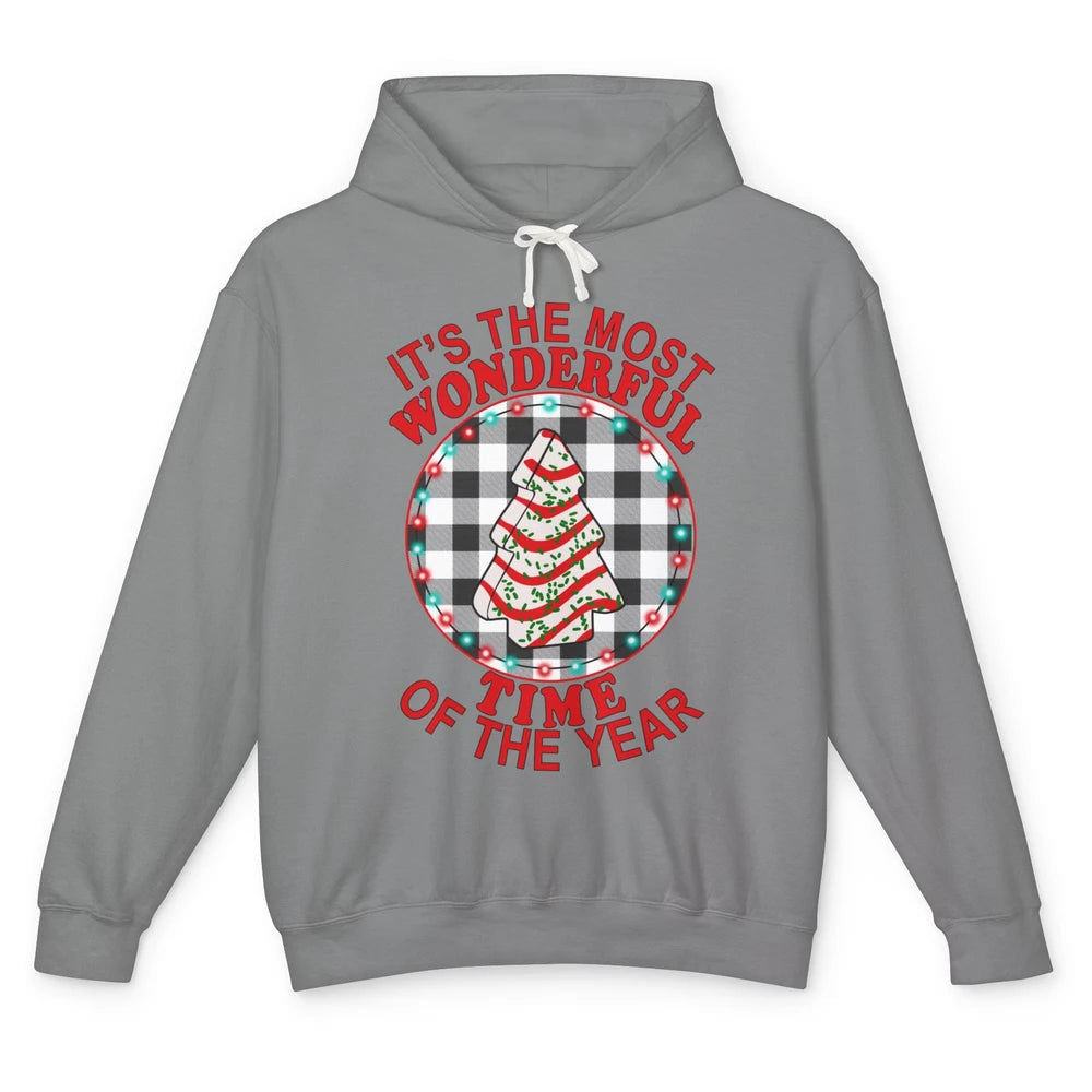 Funny Christmas Tree Cakes Most Wonderful Time Bakers Baking Unisex Lightweight Hoodie