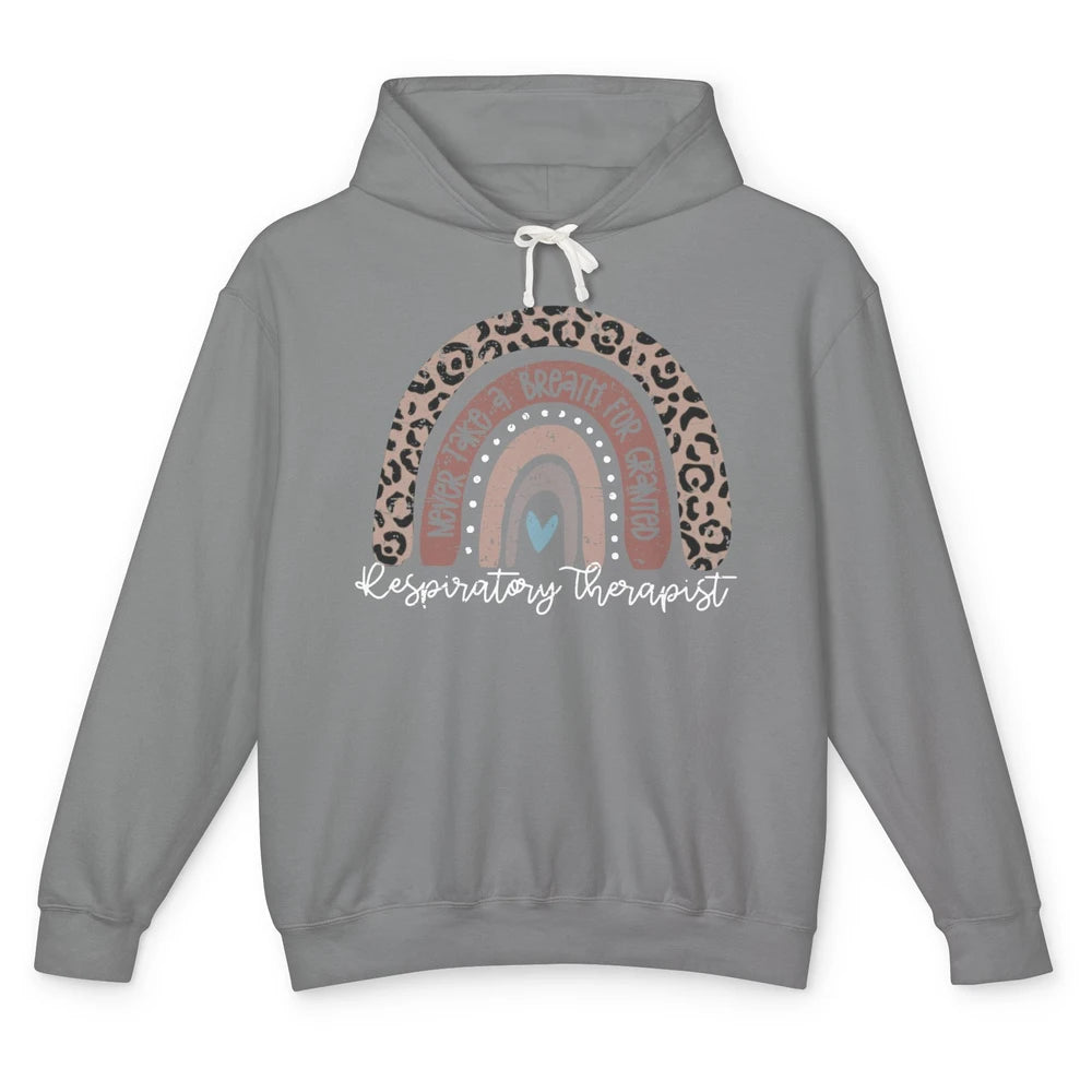 Retro Respiratory Therapy Rainbow Respiratory Therapist Gift Unisex Lightweight Hoodie