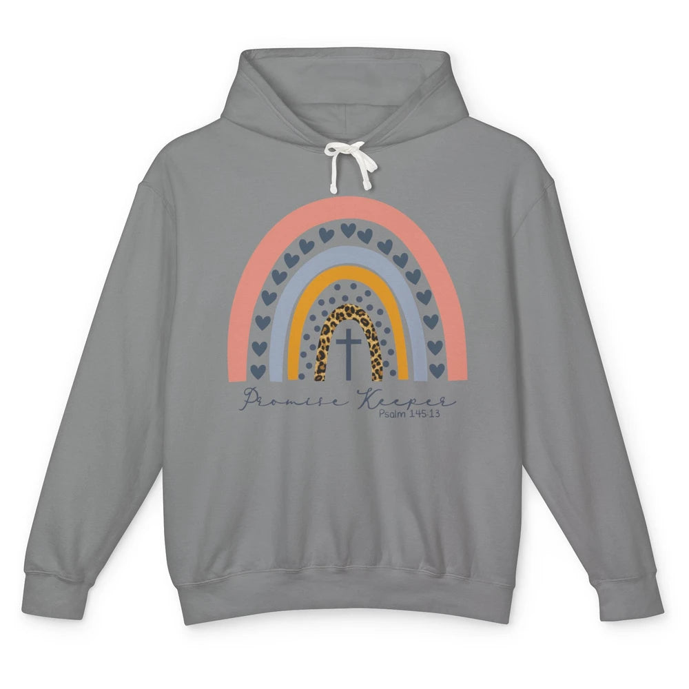 Leopard Rainbow Promise Keeper Christian Religious Jesus Unisex Lightweight Hoodie