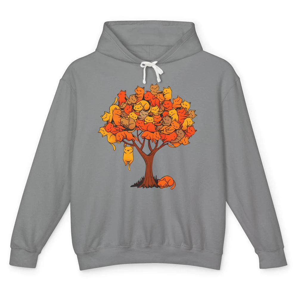 Cat Tree Cute Cats On Tree Kitten Owner Cat Lovers Gift Unisex Lightweight Hoodie