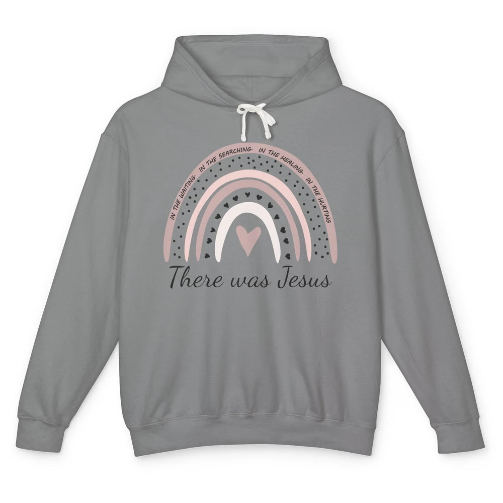 Retro Rainbow In Every Minute There Was Jesus Christian Gift Unisex Lightweight Hoodie